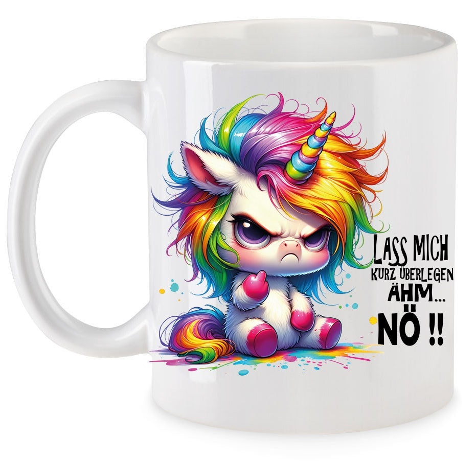 Ähm... NÖ !! Horbert das Einhorn Tasse Keramik Motiv: TBLN